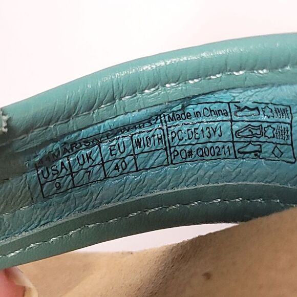 Vionic Marisa Orthotic Gold Buckles Teal w Gold Shimmer Sandals Flip Flops 9 - Picture 7 of 10